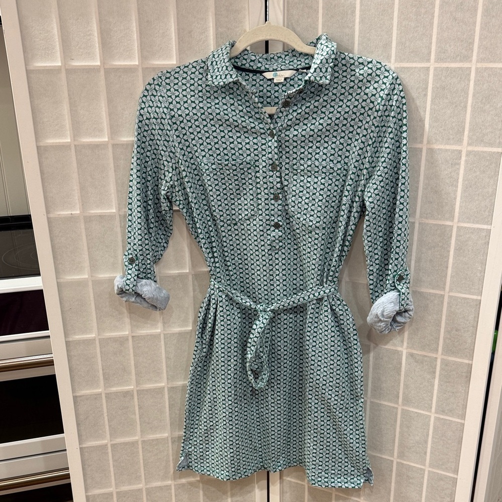 Boden Jena Jersey Patterned Long Sleeve Dress